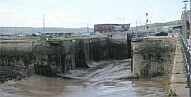 low spring tide at Portishead pool